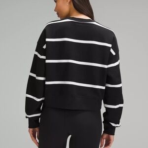 Black and White Striped Women's Top